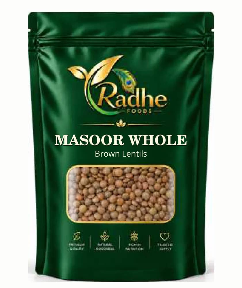 Radhe Foods Masoor Whole – Brown Lentils Whole / Masoor Whole