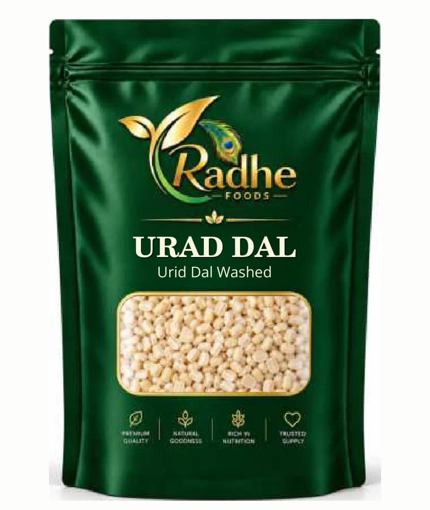 Radhe Foods Urad Dal – Urad Dal Split Without Skin / Urid Dal Washed