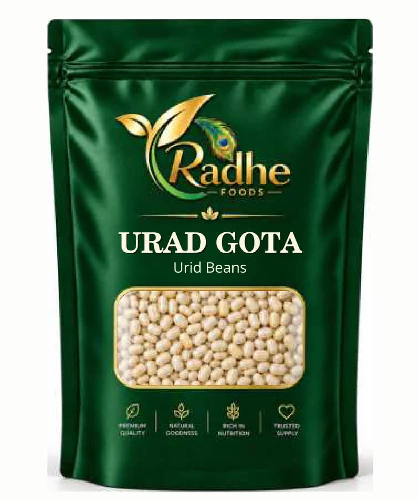 Radhe Foods Urad Gota – Urad Dal Whole without Skin / Urid Beans
